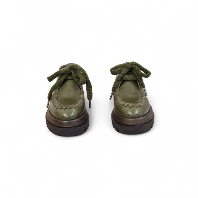 Viola Ricci Gio - Scarpa allacciata verde Moda