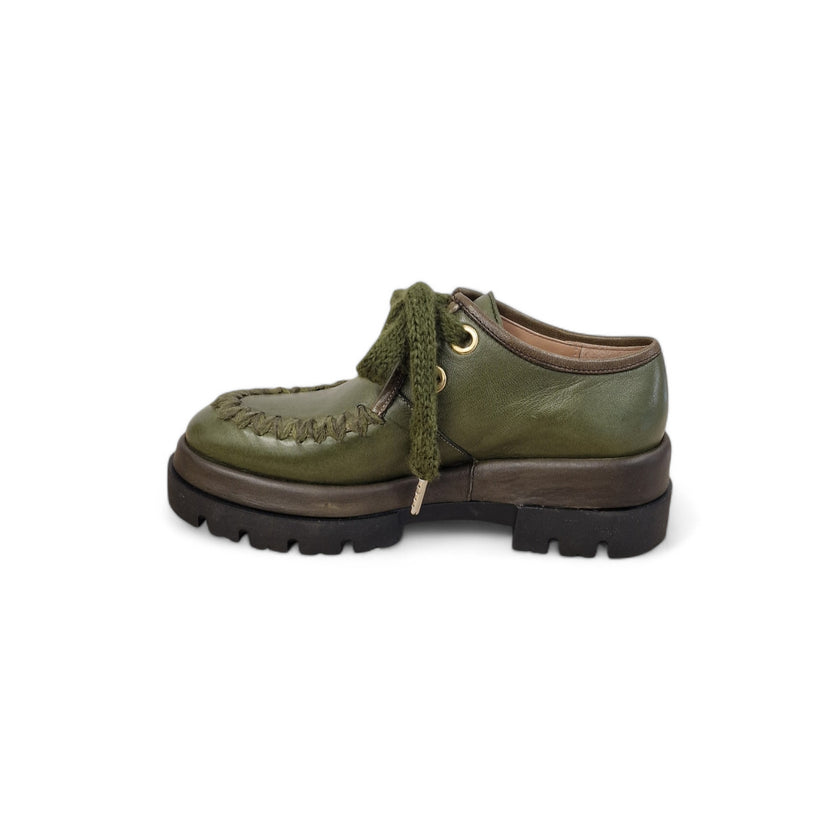 Viola Ricci Gio - Scarpa allacciata verde Moda
