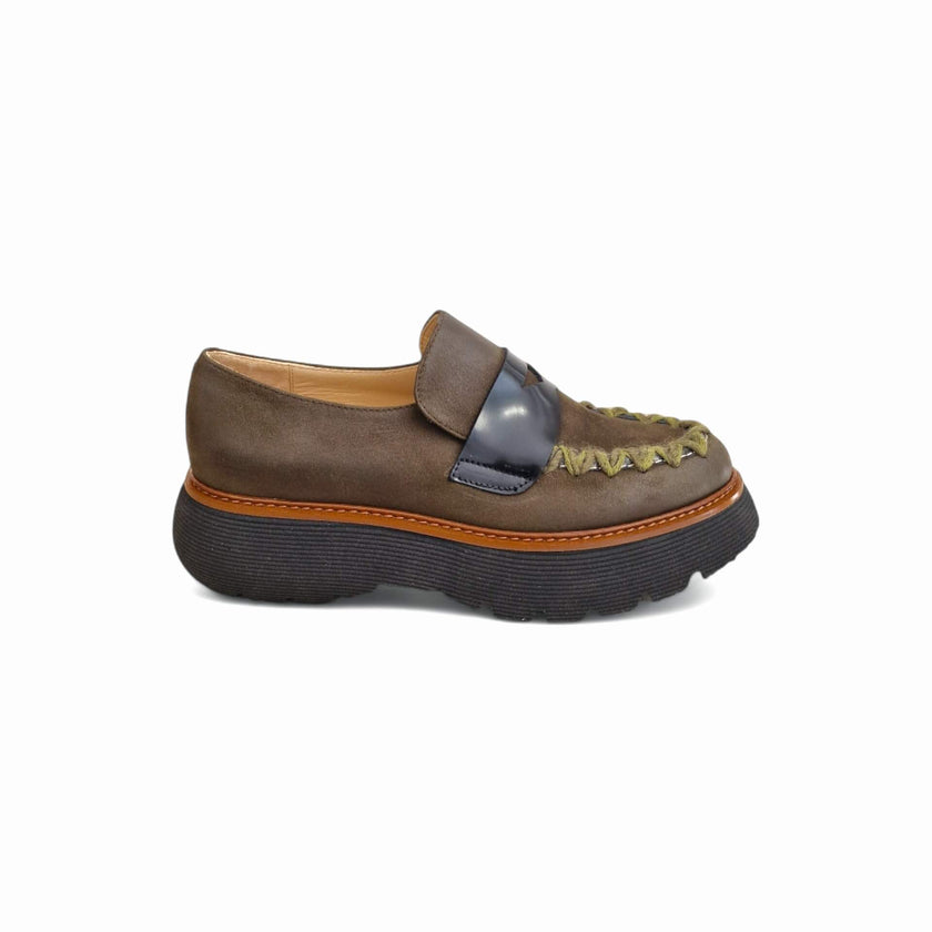 Viola Ricci Polly - mocassino in pelle - verde 2025