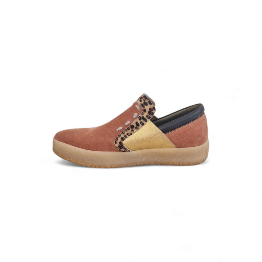 Viola Ricci Regina - slip on in pelle rosa antico animalier - smith In Linea