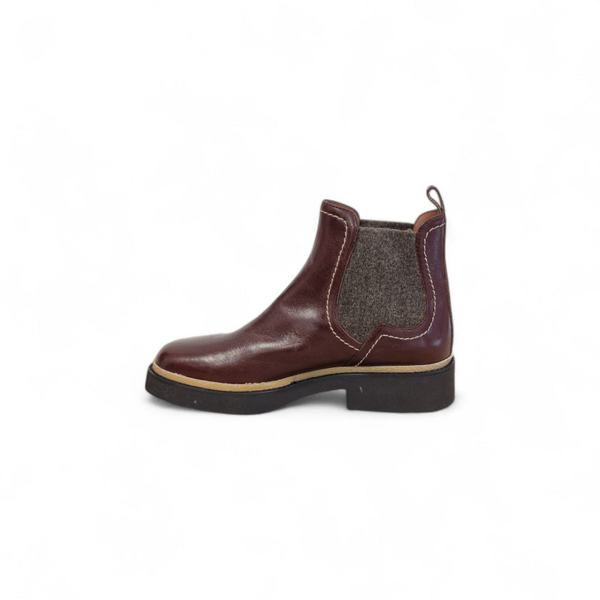 Viola Ricci Alice - Stivaletto beatles pelle mogano Pezzi Unici