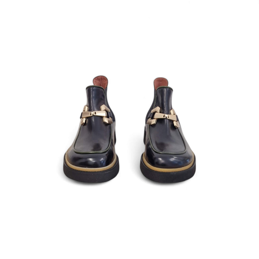 Viola Ricci Alice - Stivaletto beatles pelle nera Soddisfazione Garantita