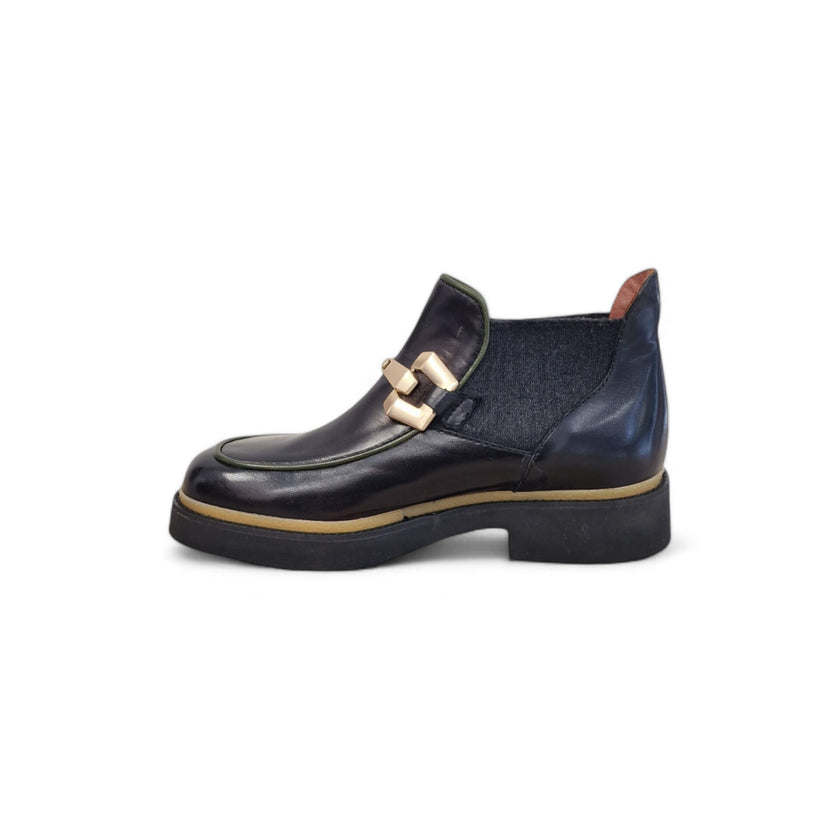 Viola Ricci Alice - Stivaletto beatles pelle nera Soddisfazione Garantita