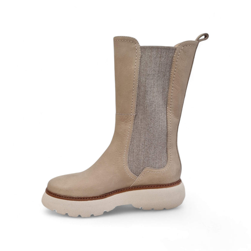 Viola Ricci Sally - Stivale in pelle beige Vendite Flash