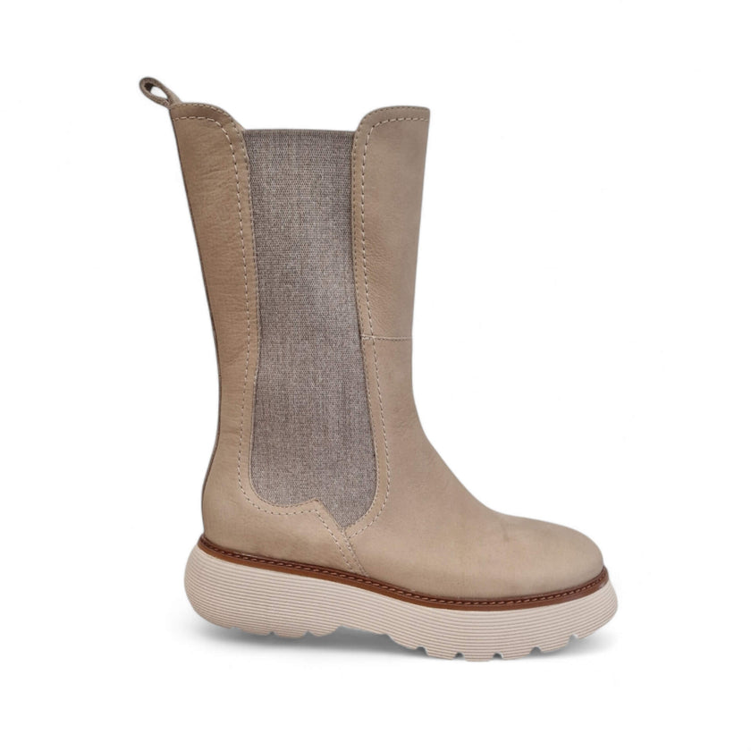 Viola Ricci Sally - Stivale in pelle beige Vendite Flash