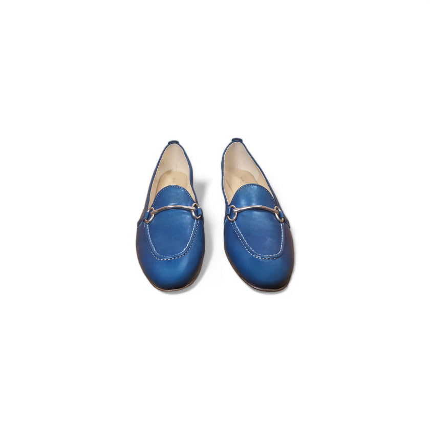 Viola Ricci Zil - slip on pelle bleu' navy Nuova