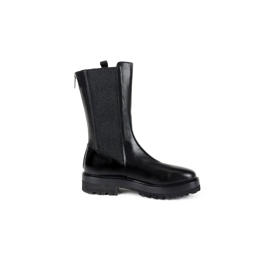 Viola Ricci Sally - Stivale in pelle Nero Convenienza