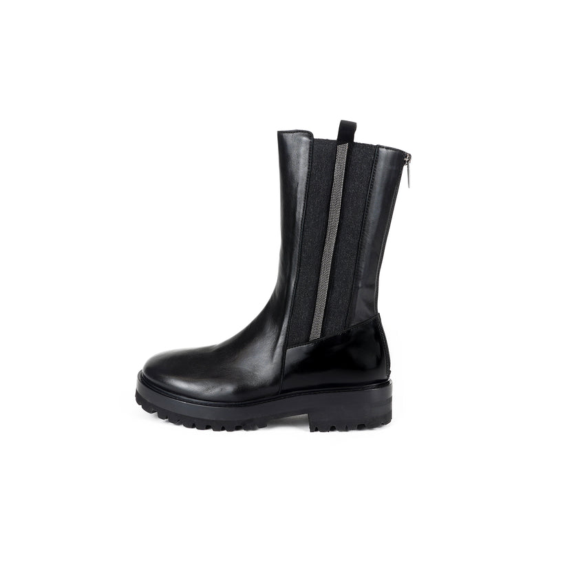 Viola Ricci Sally - Stivale in pelle Nero Convenienza