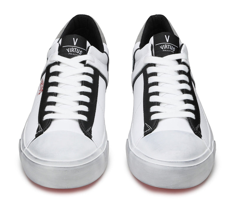 ﻿VIRTUS PALESTRE Rubby Low Leather/Suede white/Grey Consegna Veloce