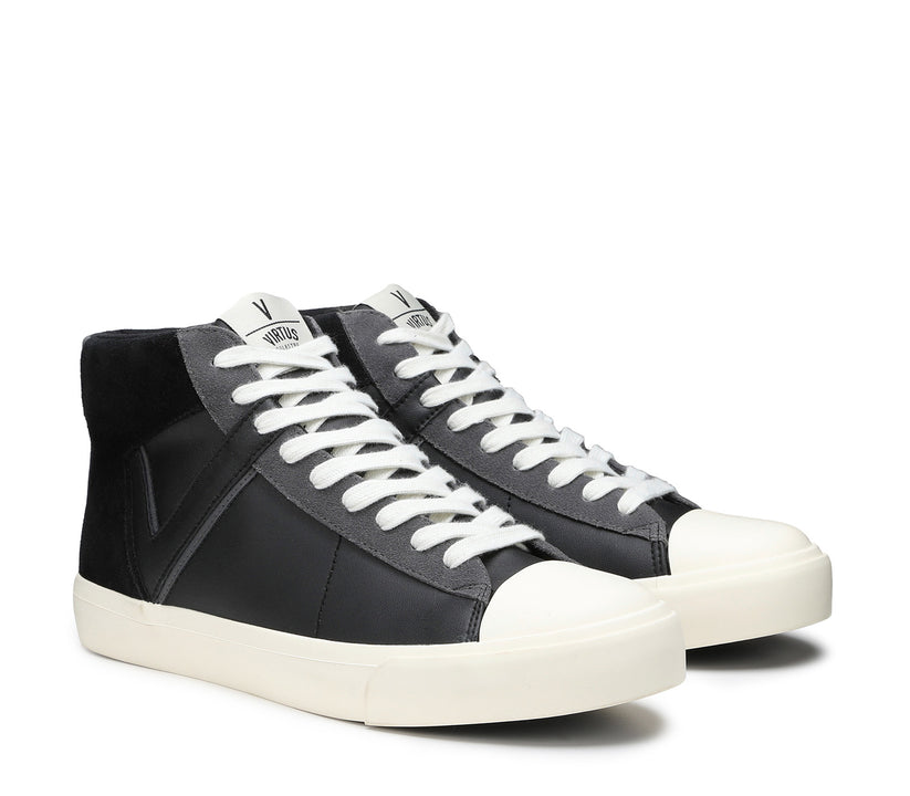 VIRTUS PALESTRE Rubby Mid Leather/suede black Promozione Limitata