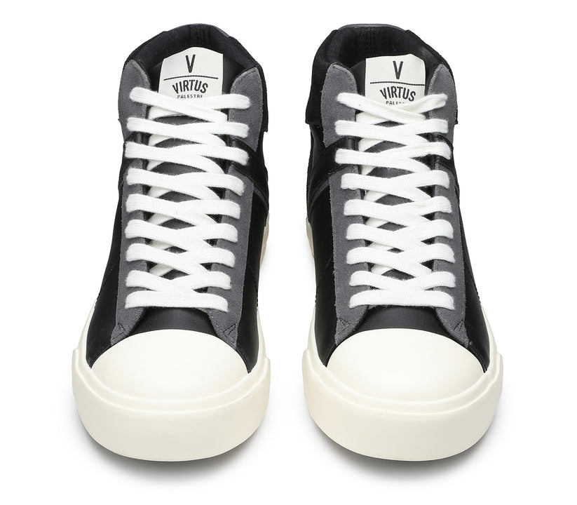 VIRTUS PALESTRE Rubby Mid Leather/suede black Promozione Limitata