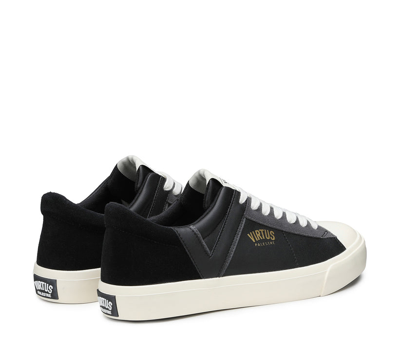 VIRTUS PALESTRE Rubby Low Leather/Suede Black Nuovo
