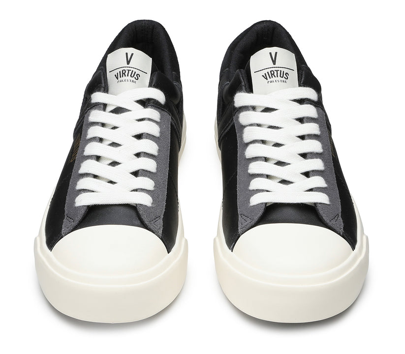 VIRTUS PALESTRE Rubby Low Leather/Suede Black Nuovo