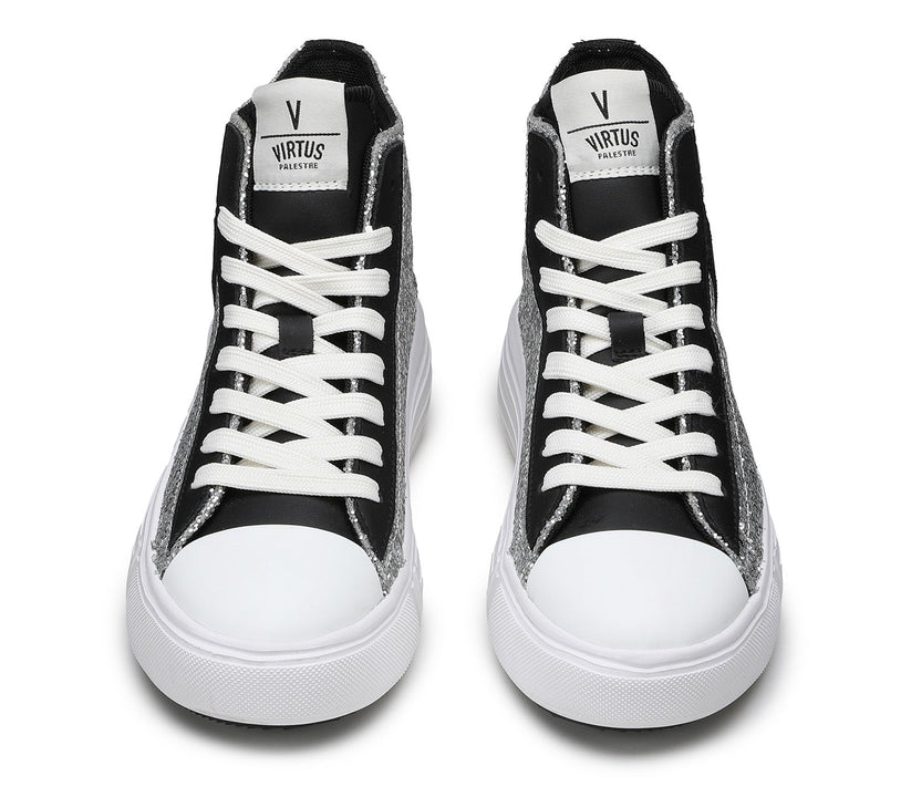 VIRTUS PALESTRE Venus Glitter/leather silver/black Shopping Online