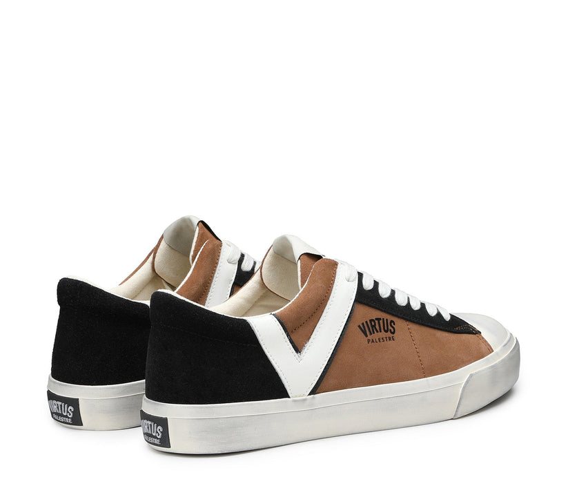 VIRTUS PALESTRE Rubby Low Suede Camel/Black Presa