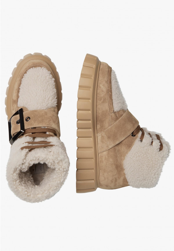 Voile Blanche GRENELLE LACE BUCKLE LINING FUR Spedizione Gratuita
