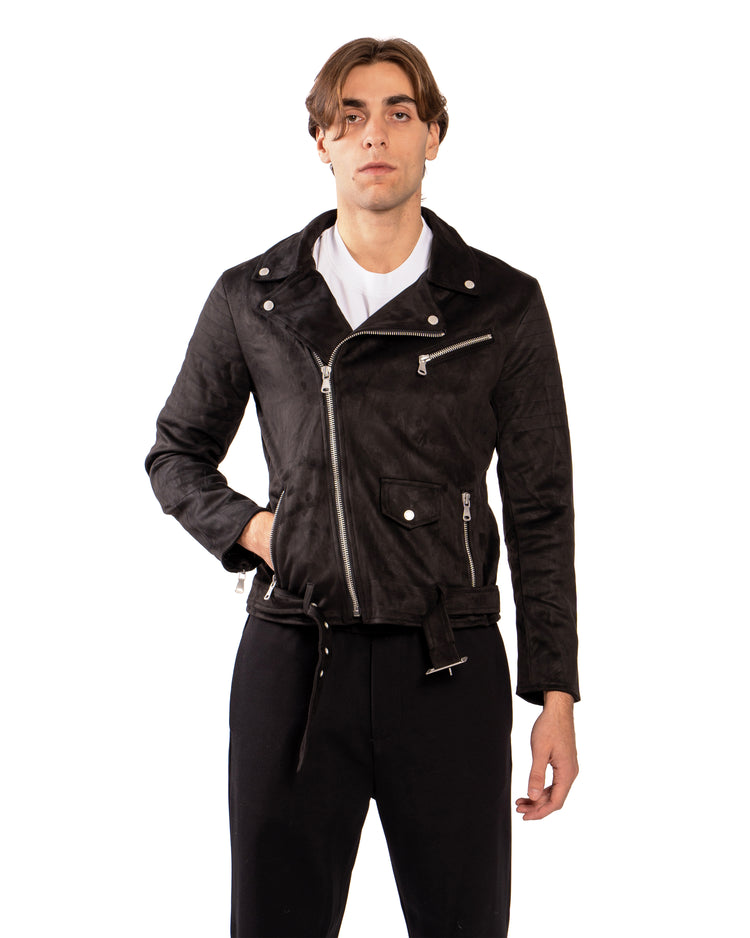 Why not brand Chiodo in camoscio con zip Promozione Limitata