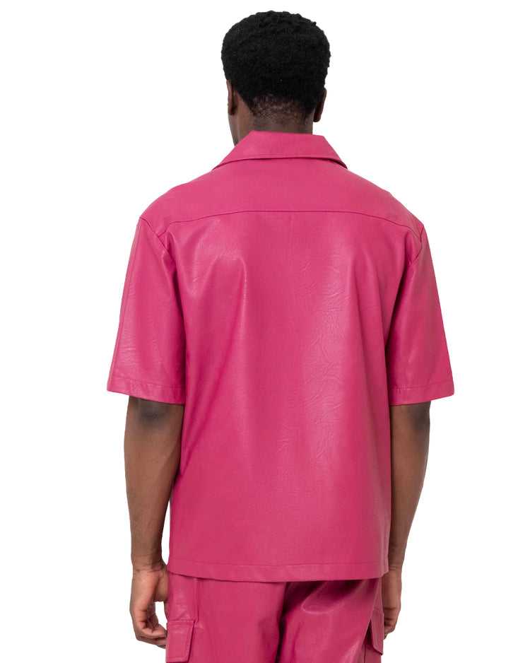 Why not brand Camicia manica corta con bottoni in ecopelle taschino lato cuore Convenienza