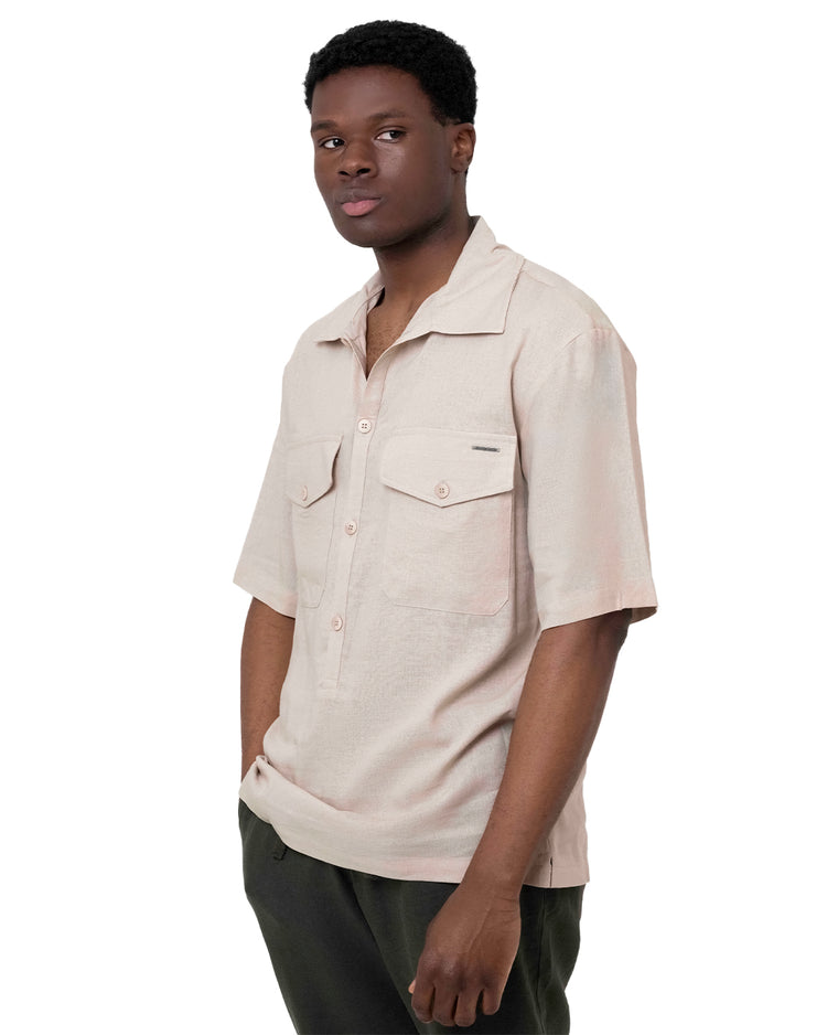 Why not brand Camicia Mezza Manica 3 Bottoni Collo Ampio Sconto