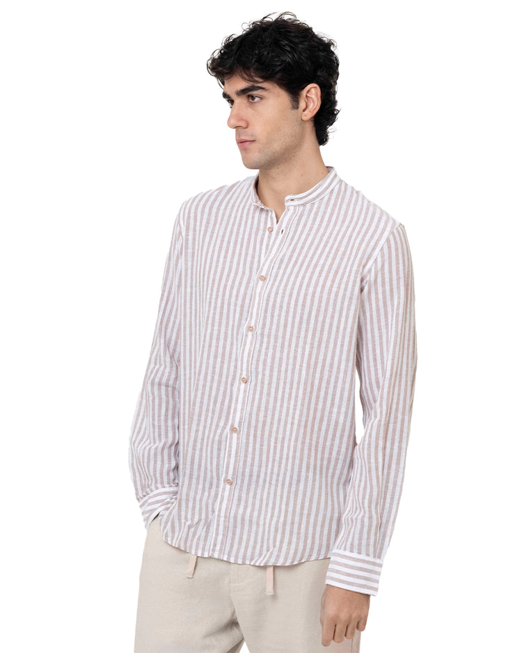 Why not brand Camicia in Lino a Righe Strette Online