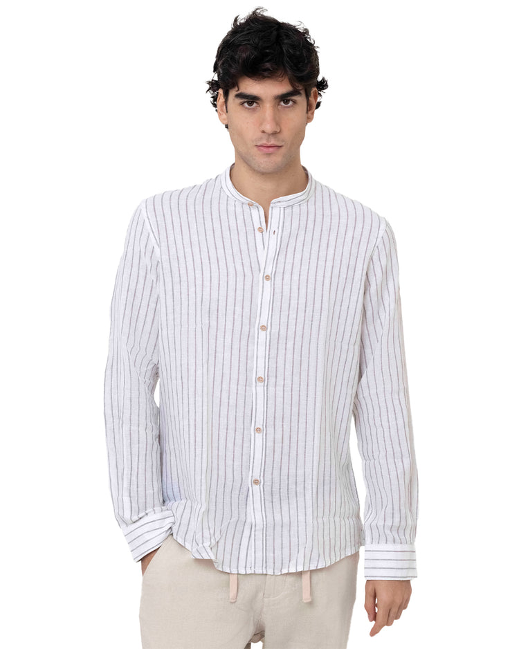 Why not brand Camicia in Lino a Righe Strette Online