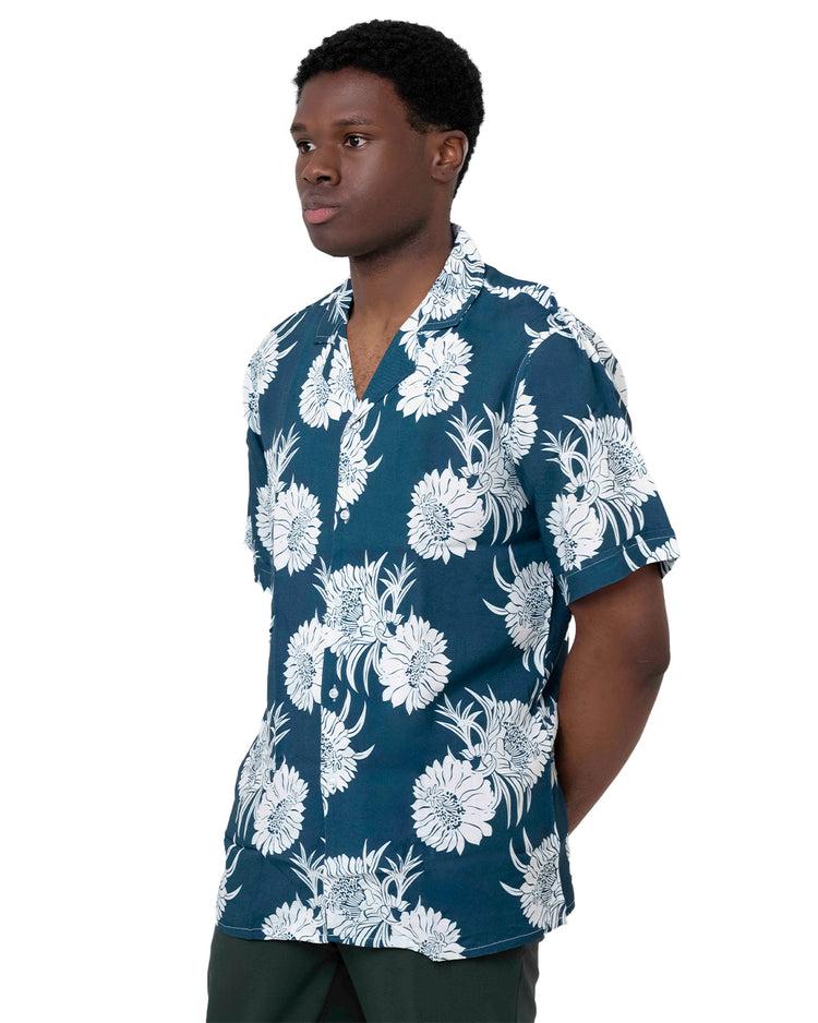 Why not brand Camicia Mezza Manica con Fiori Collo Bowling Saldi
