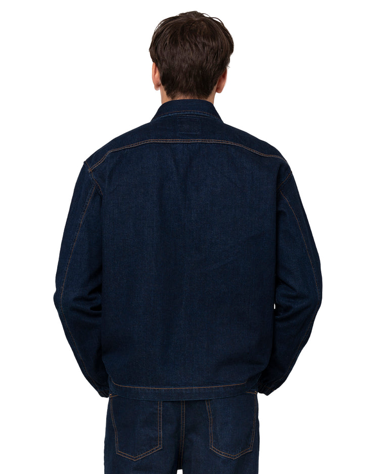 Why not brand Giacca in denim con zip blu wash Nuovo