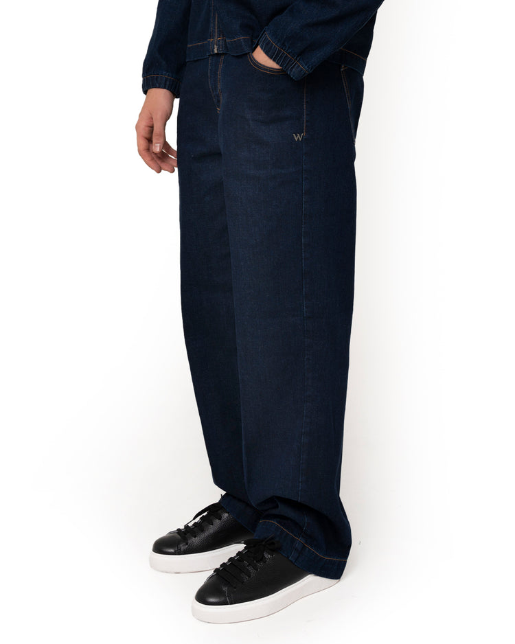 Why not brand Pantalone in denim blu wash Qualità