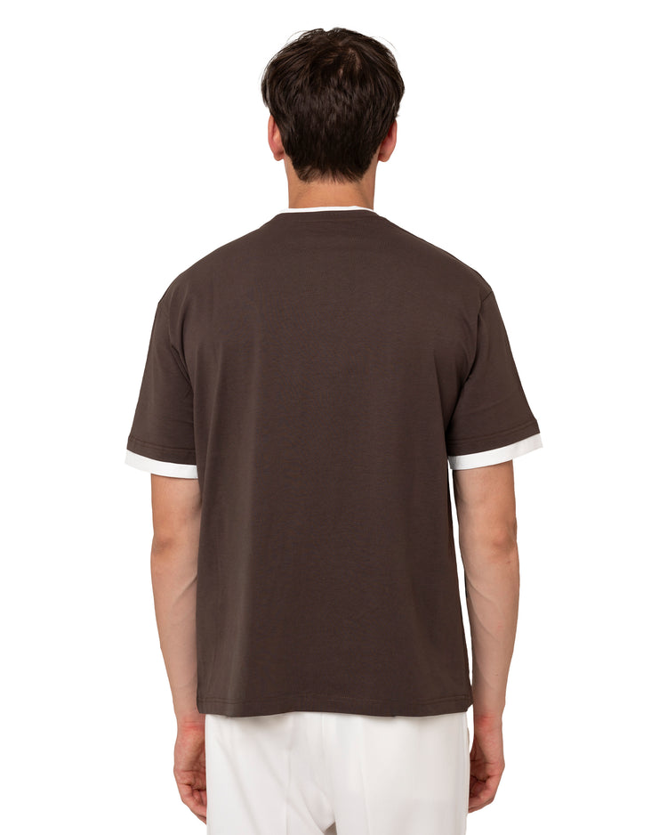 Why not brand T-shirt girocollo con bordini a contrasto Offerte