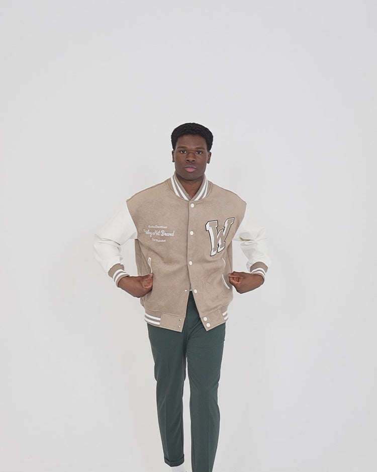 Why not brand Giacca con Patch Ricamato a mano e Slogan Cucito Moda