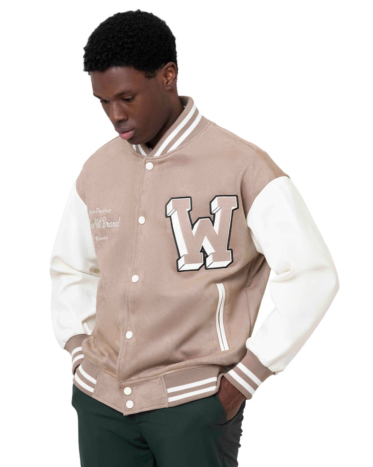 Why not brand Giacca con Patch Ricamato a mano e Slogan Cucito Moda