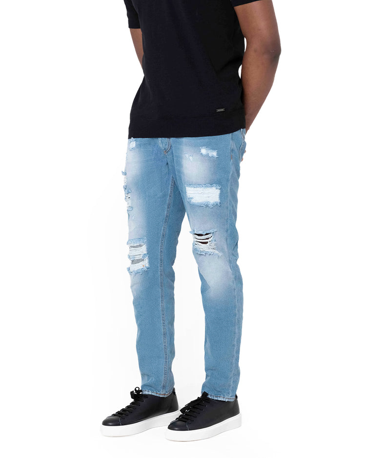 Why not brand Jeans Tela Fissa con Abrasioni e Vestibilità Slim Nuovo