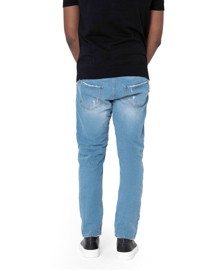 Why not brand Jeans Tela Fissa con Abrasioni e Vestibilità Slim Nuovo