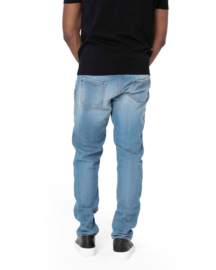 Why not brand Jeans Lavaggio Chiaro con Sarciture Ricavate a Mano Vendita
