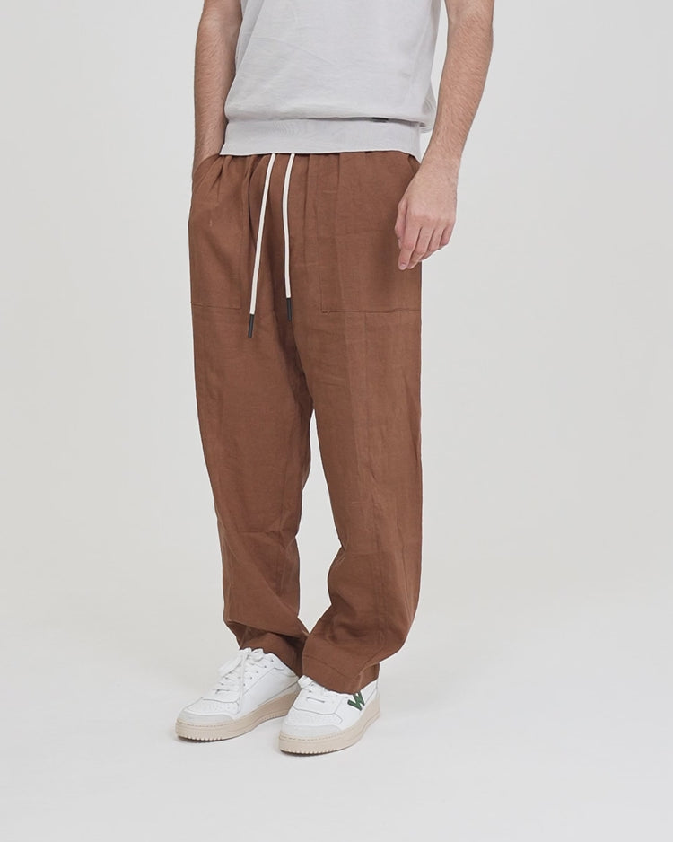 Why not brand Pantalone Loose Fit in Lino Nuovo