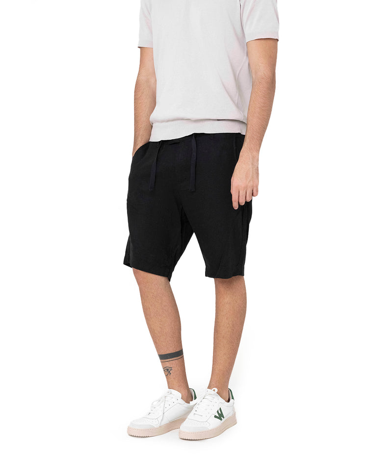Why not brand Short in Lino con Laccio in Vita Consegna Veloce