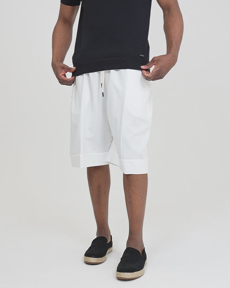 Why not brand Short Over con Laccio e Risvolto al Fondo Promozione Limitata