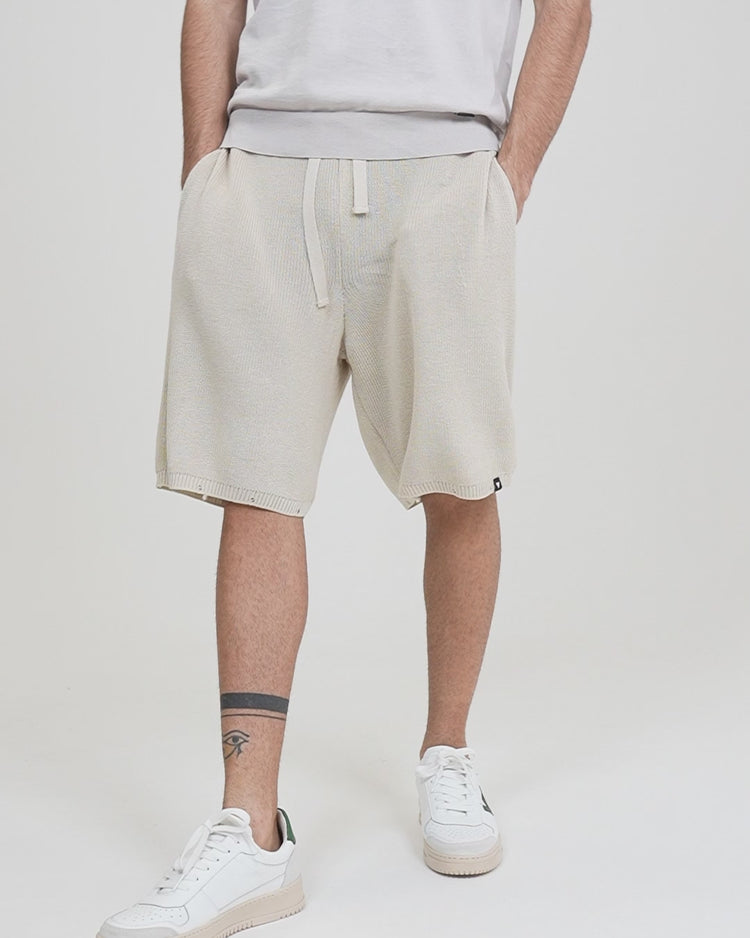 Why not brand Short in Maglia a Costine con Laccio Tinta su Tinta Novità