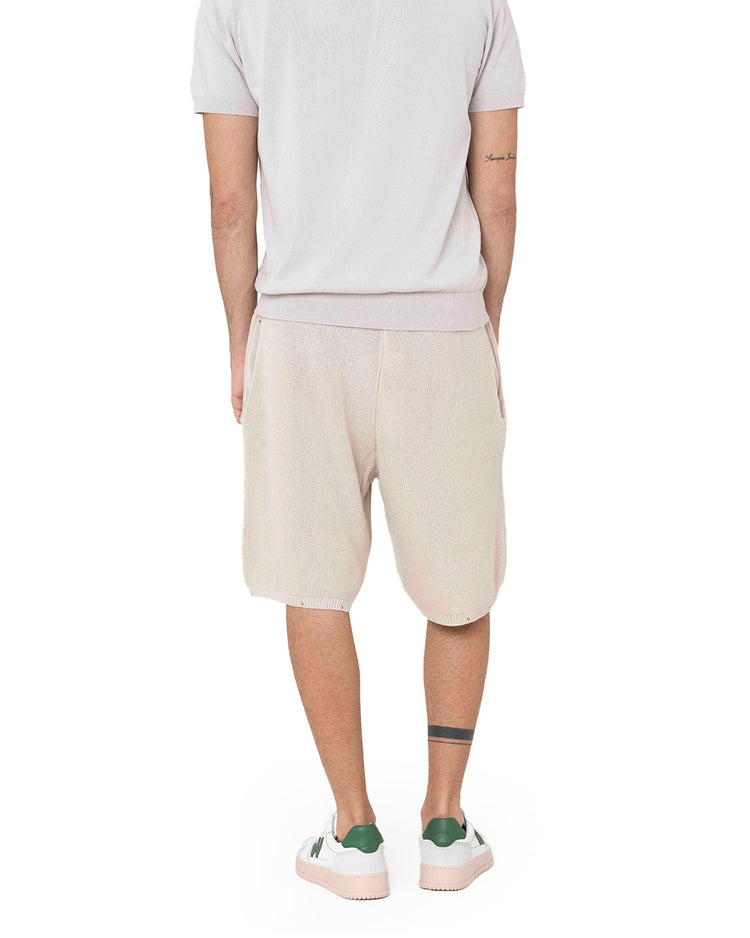 Why not brand Short in Maglia a Costine con Laccio Tinta su Tinta Novità