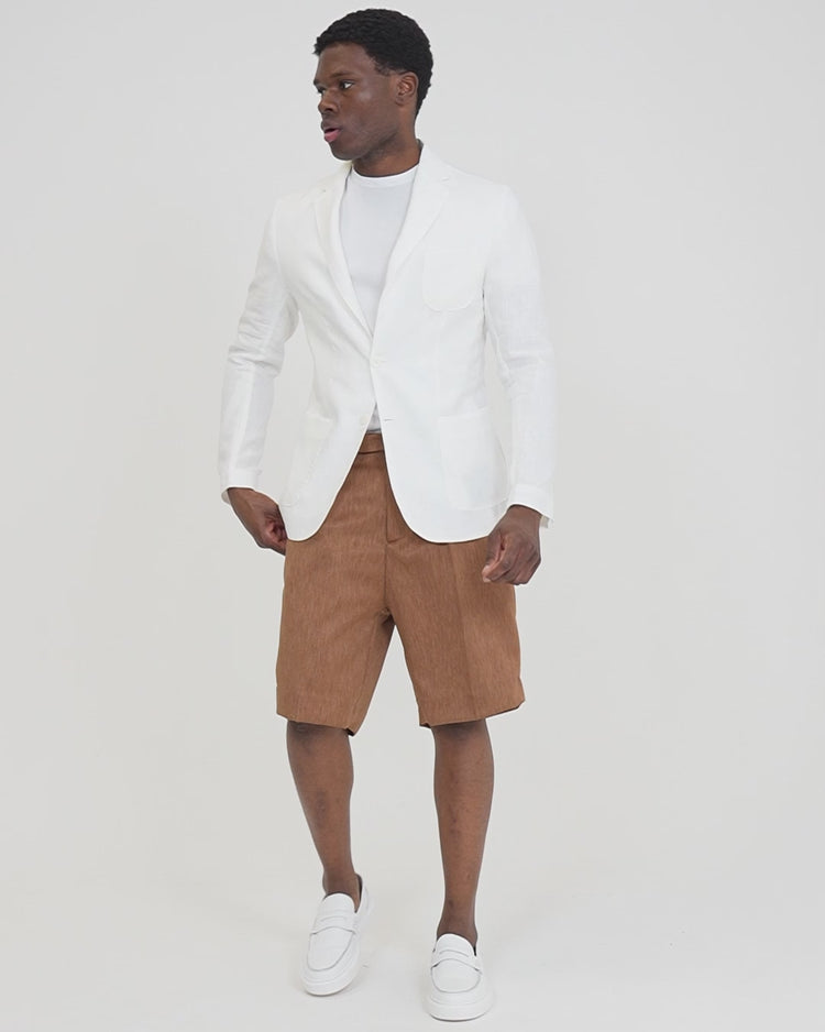 Why not brand Short Sartoriale con Pences Chiusura Laterale con Tasca a Filo Online