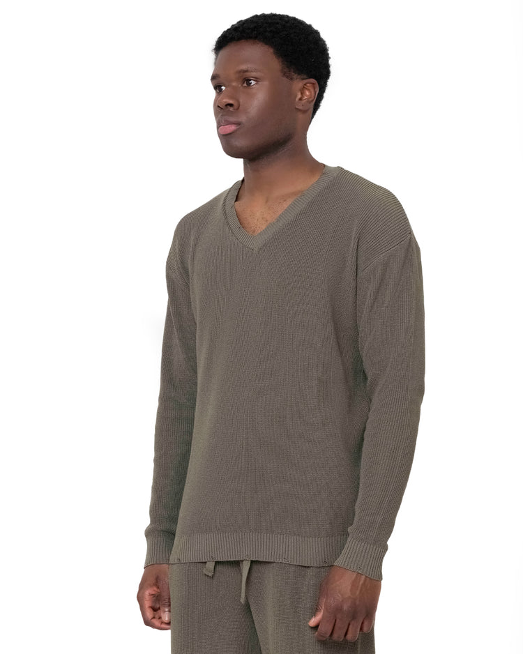 Why not brand Maglia a Maniche Lunghe e Scollo v a Costine Outlet