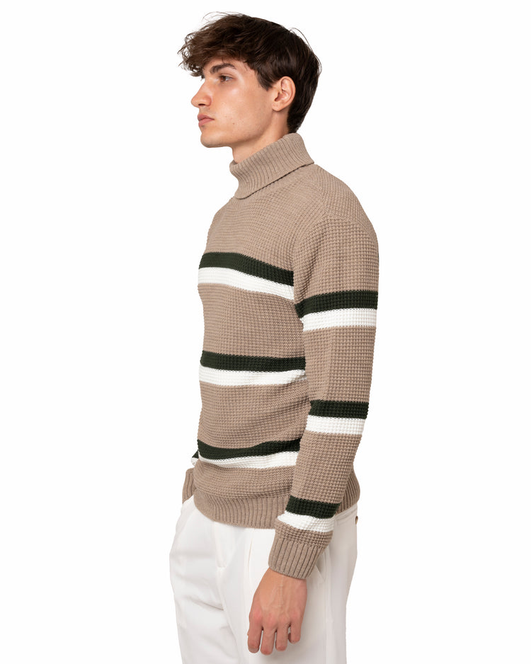 Why not brand Maglione collo alto con righe 2025