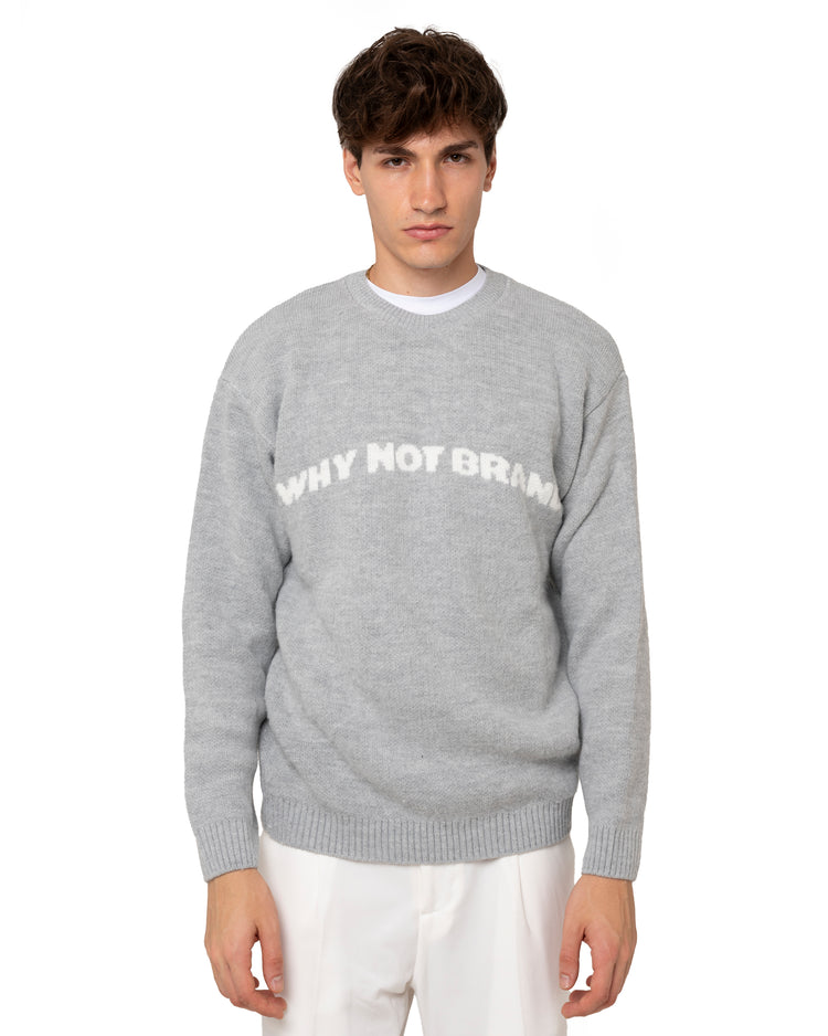 Why not brand Maglione girocollo in Mohair con logo Qualità