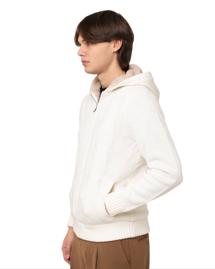 Why not brand Maglione con cappuccio zip ed interni in pelliccia Negozi Online