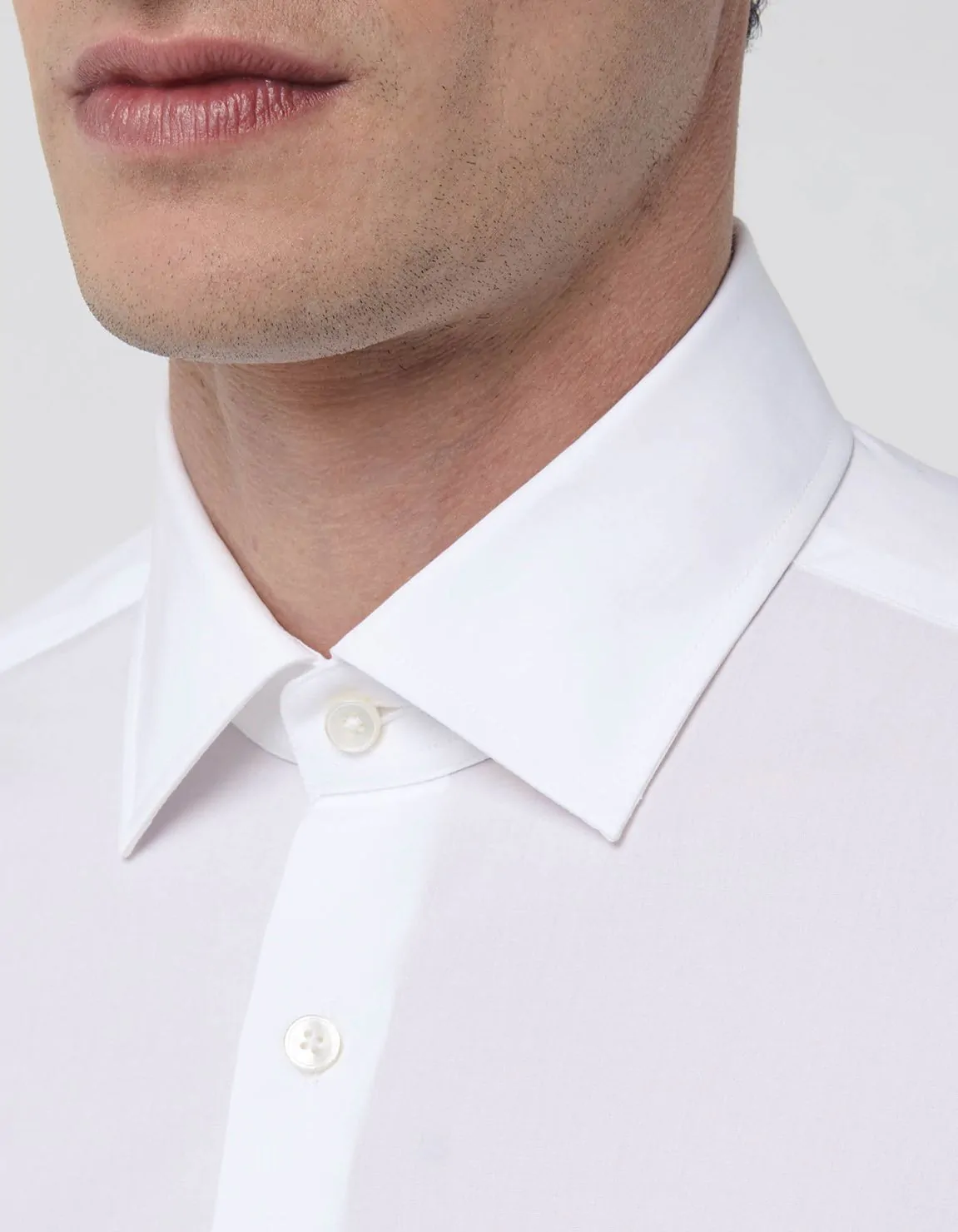 Xacus Camicia Collo italiano Tinta Unita Popeline Bianco Lightning offer