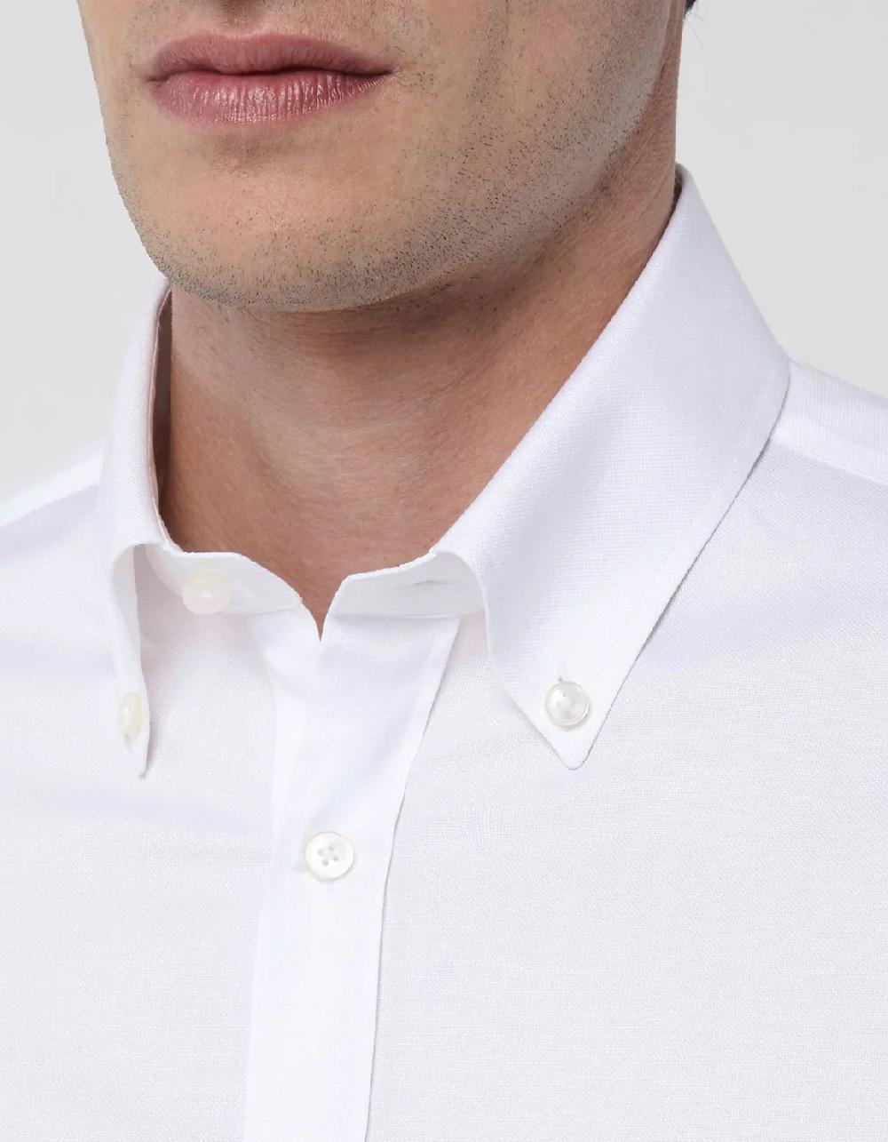 Xacus Camicia Collo button down Tinta Unita Oxford Bianco Comprane uno, ottenene uno gratis