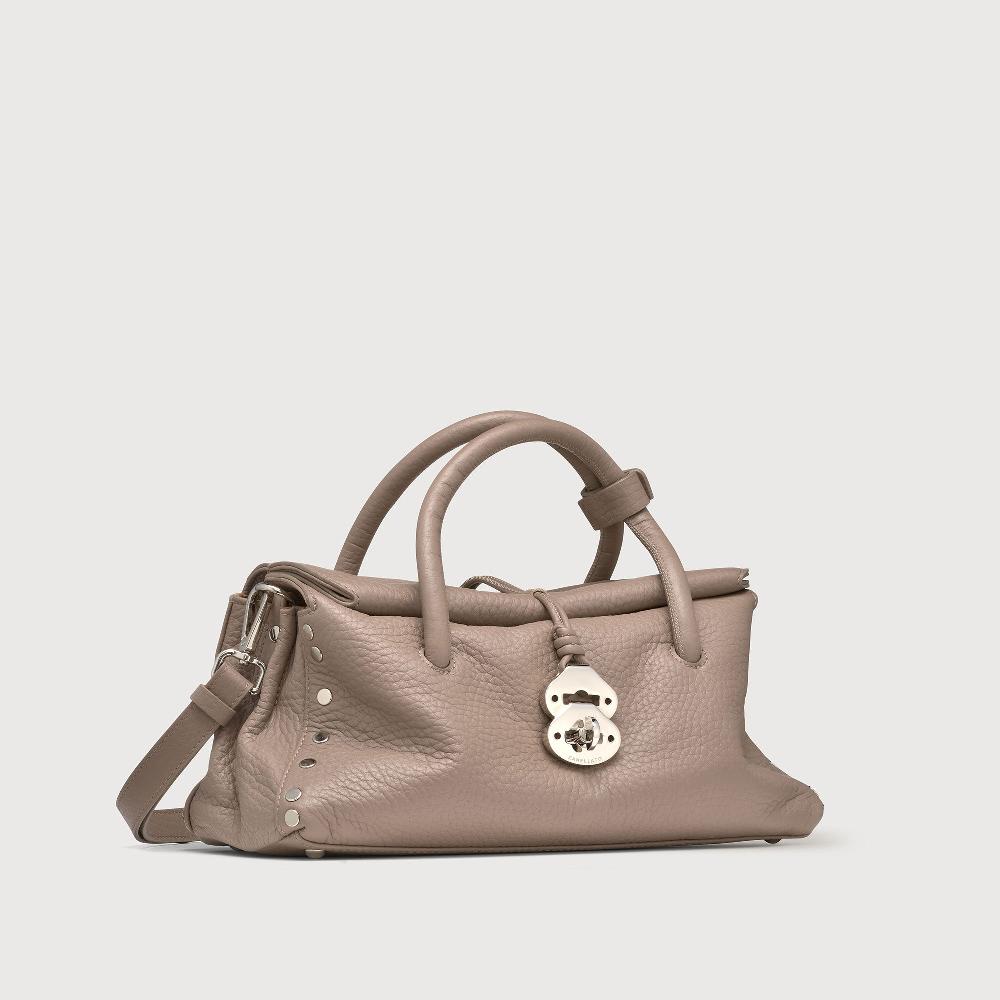 ﻿Zanellato BORSA DOTTA® SMALL IN PELLE MARTELLATA GREY CENERINO | Zanellato Consegna Veloce