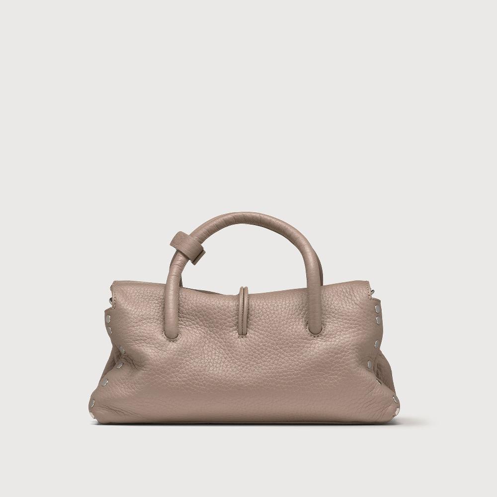 ﻿Zanellato BORSA DOTTA® SMALL IN PELLE MARTELLATA GREY CENERINO | Zanellato Consegna Veloce