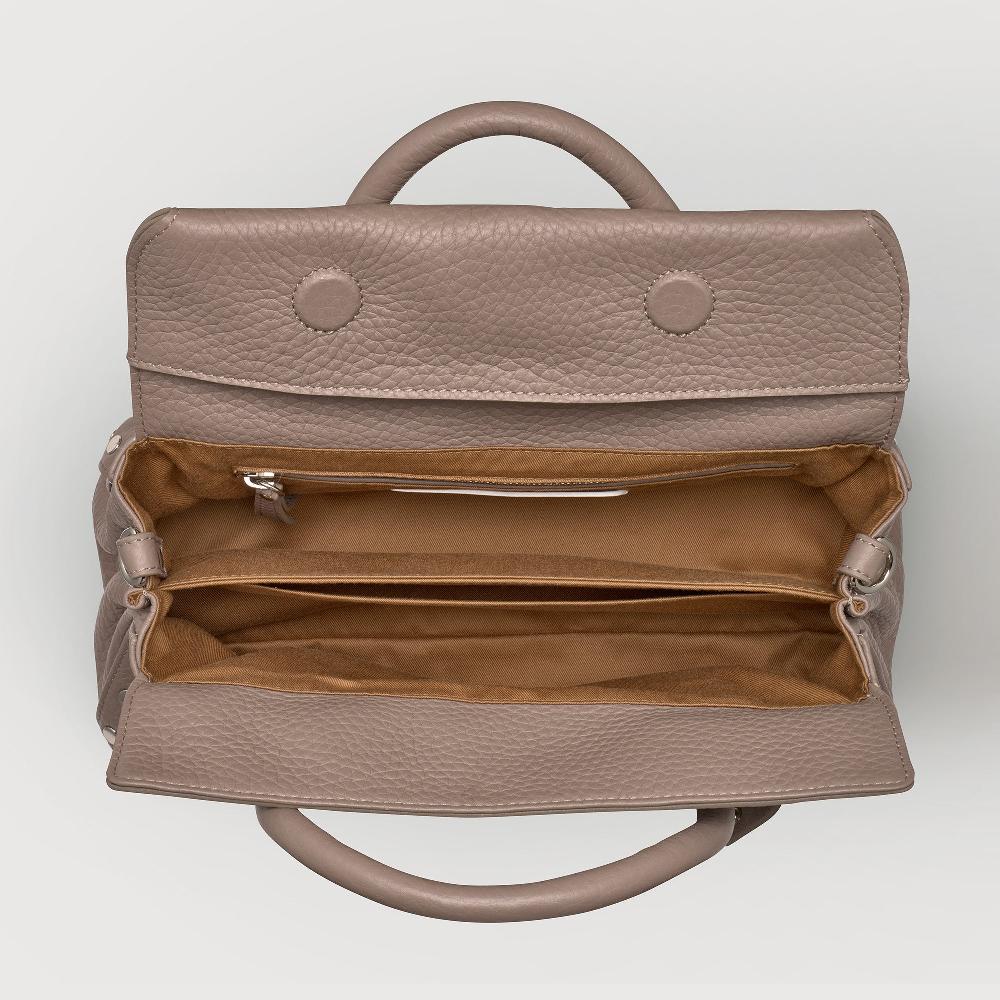 ﻿Zanellato BORSA DOTTA® SMALL IN PELLE MARTELLATA GREY CENERINO | Zanellato Consegna Veloce