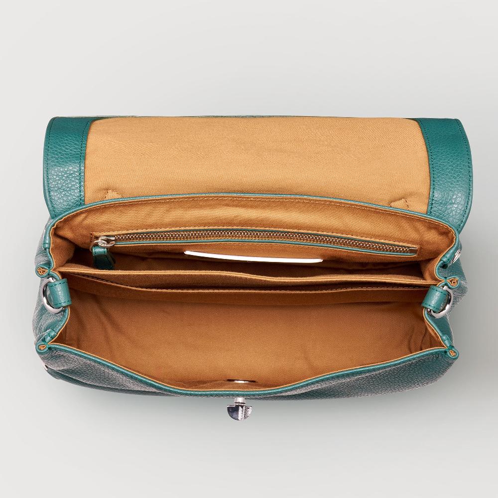 Zanellato BORSA POSTINA® SMALL IN PELLE MARTELLATA GREEN ACCA | Zanellato Fino Al -60%